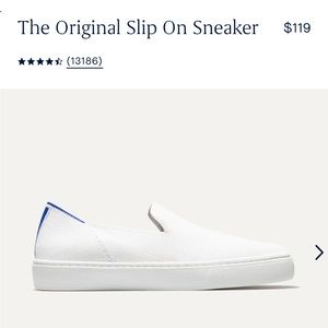 Rothy’s Slip-on Sneaker bright white womens size 9